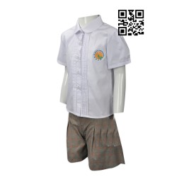 SU245 Order kindergarten school uniform  design kindergarten skirt suit grid shorts  uniform garment factory SU245 Order kindergarten school uniform  design kindergarten skirt suit grid shorts  uniform garment factory